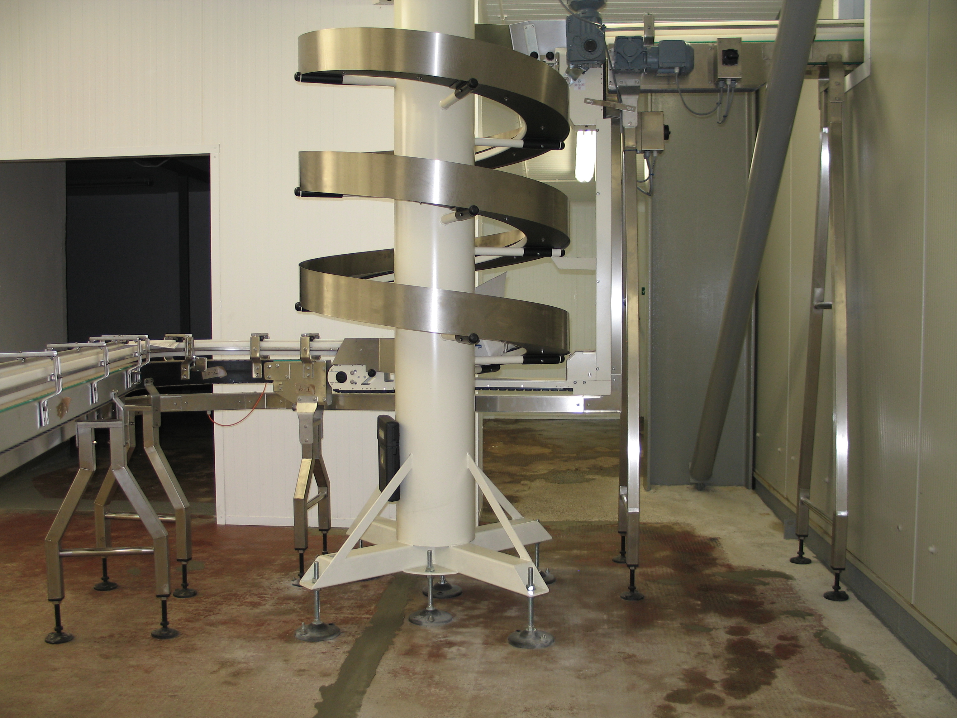 Pet food manufacturer project spiral conveyor belt